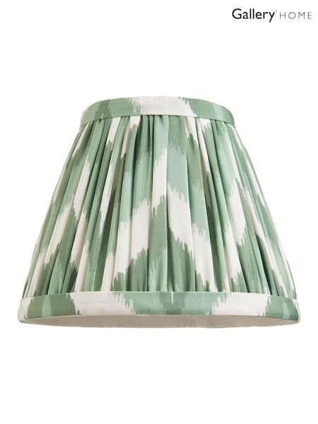 Gallery Home Cotswold Green Zigzag Printed Fabric Shade 16cm (W85122) | £24