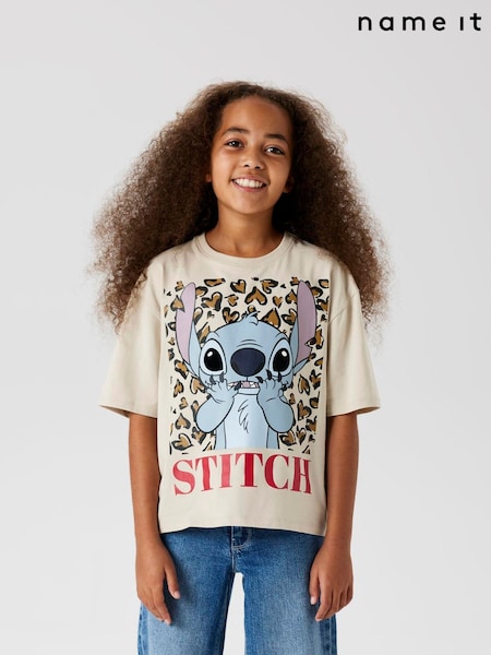 Name It Cream Stitch Graphic T-Shirt (W85260) | £15