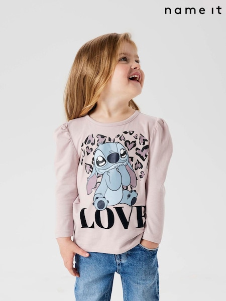 Name It Purple Stitch Graphic Long Sleeve T-Shirt (W85262) | £14