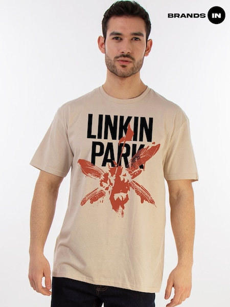 Brands In Natural Linkin Park Logo Music T-Shirt (W85371) | £24