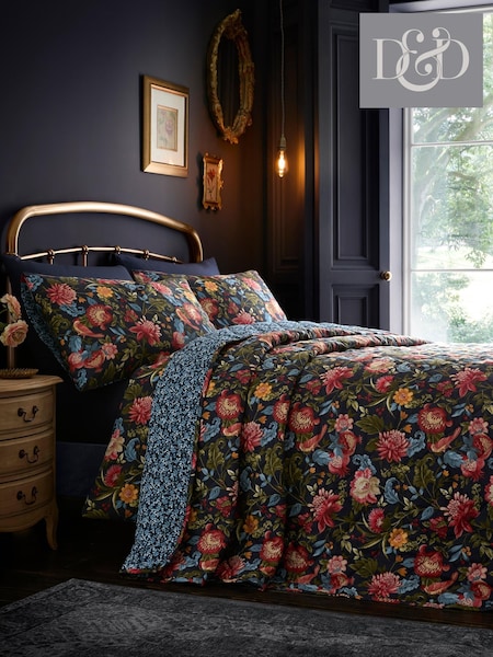 Dreams & Drapes Navy Bejewelled Quilted Bedspread (W85423) | £90