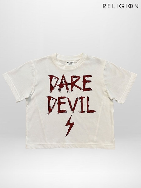 Religion Off White Dare Devil T-Shirt (W85563) | £18