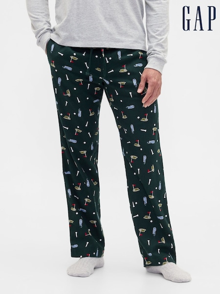 Gap Black Relaxed Flannel Pyjama Trousers (W85614) | £30
