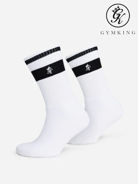 Gym King White Ryu Socks (W85681) | £8