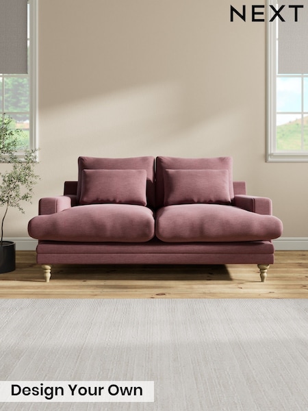 Fine Chenille Easy Clean/Mid Mulberry Purple Hutton Deep Relaxed Sit (W85977) | £1,325