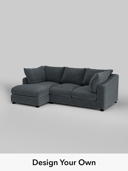 Plush Chenille/Slate Blue The Sumptuous Deep Relaxed Sit (W86083) | £2,150