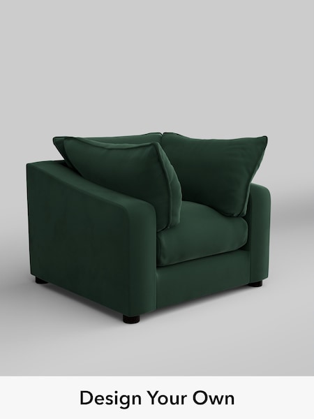 Plush Velvet Easy Clean/Bottle Green The Sumptuous Deep Relaxed Sit (W86091) | £1,225