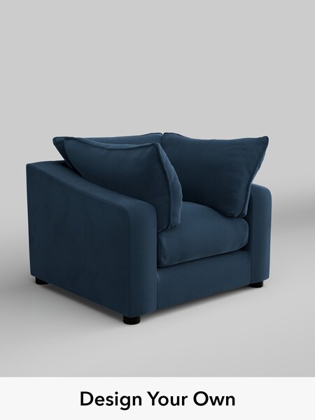 Plush Velvet Easy Clean/Airforce Blue The Sumptuous Deep Relaxed Sit (W86095) | £1,225