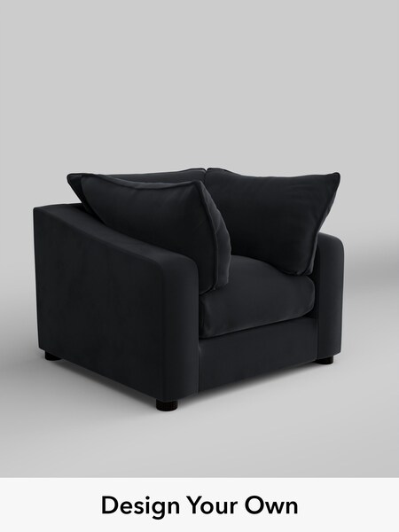 Plush Velvet Easy Clean/Charcoal Grey The Sumptuous Deep Relaxed Sit (W86100) | £1,225