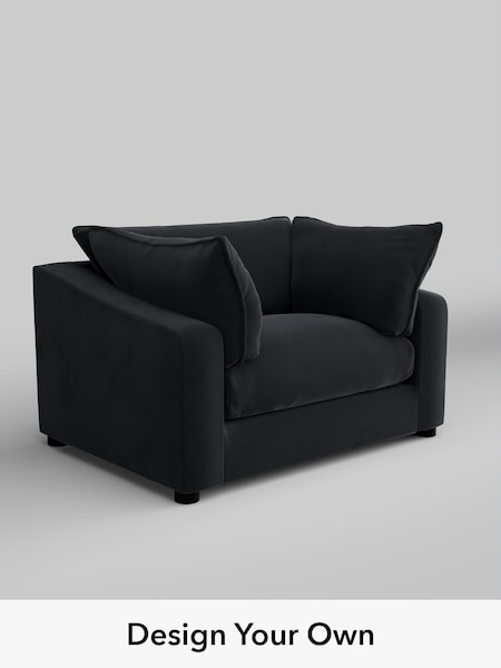 Plush Velvet Easy Clean/Charcoal Grey The Sumptuous Deep Relaxed Sit (W86100) | £1,325