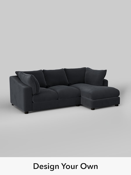 Plush Velvet Easy Clean/Charcoal Grey The Sumptuous Deep Relaxed Sit (W86100) | £2,150