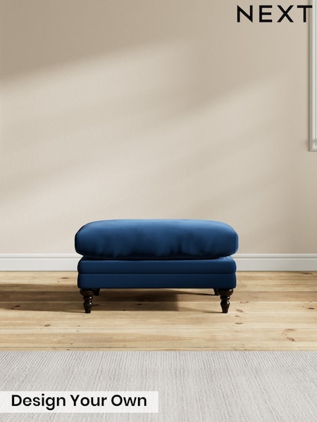 Plush Velvet Easy Clean/Navy Blue - Hutton Deep Relaxed Sit