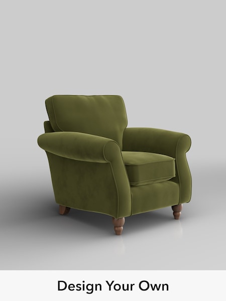 Plush Velvet Easy Clean/Mid Olive Green Ashford (W86111) | £799
