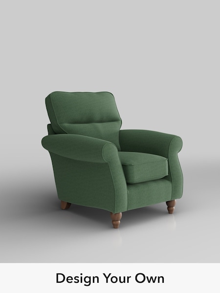 Relaxed Linen Look/Dark Green Ashford Highback (W86128) | £850