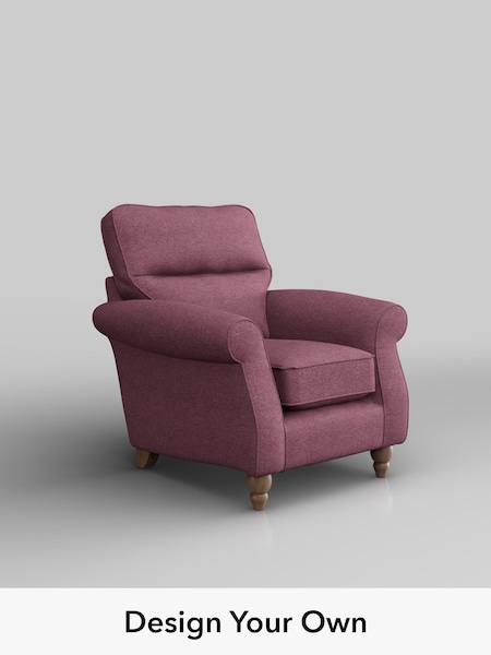 Tweedy Blend Easy Clean/Mid Mulberry Purple Ashford Highback (W86174) | £750