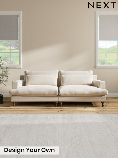 Tweedy Blend Easy Clean/Oyster - Hutton Deep Relaxed Sit