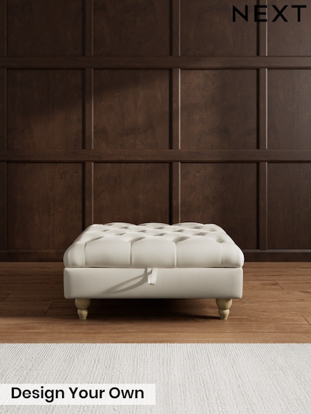 Columbia/Silver Grey Gosford Button Arm Leather (W86266) | £875