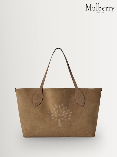 Mulberry Salcombe Sand Oversized Suede Tote Bag (W86340) | £795