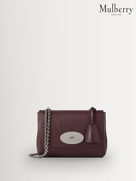 Mulberry Black Cherry Small Lily Classic Grain Bag (W86358) | £995