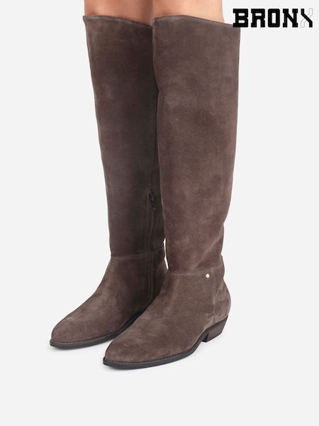 Bronx Brown Kendra Suede Knee High Boots (W86413) | £180