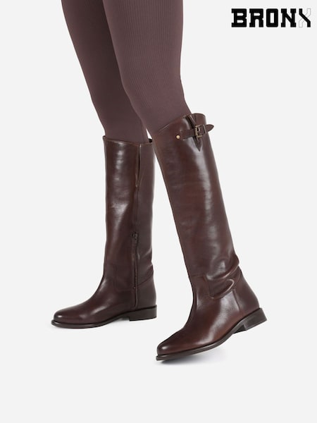Bronx Brown Felise Leather Riding Boots (W86416) | £180