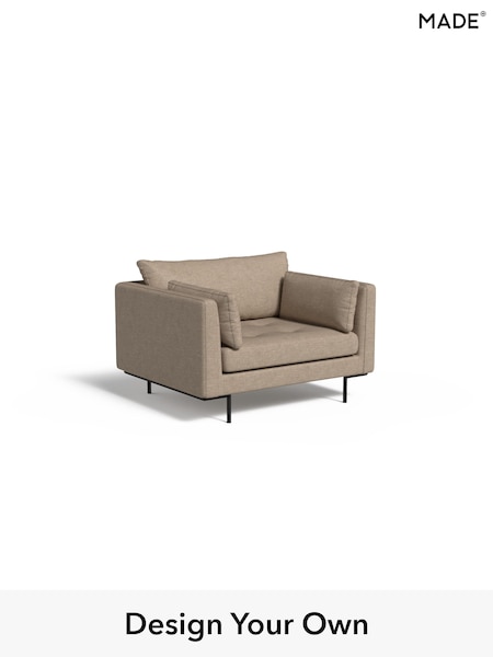 Soft Chenille Easy Clean/Taupe Natural Harlow By Made (W86562) | £825