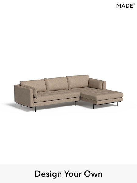 Soft Chenille Easy Clean/Taupe Natural Harlow By Made (W86562) | £1,850