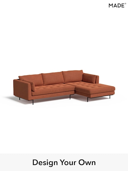Matt Velvet Easy Clean/Burnt Orange Harlow By Made (W86567) | £1,750