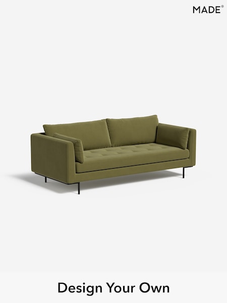 Matt Velvet Easy Clean/Fern Green Harlow By Made (W86568) | £1,099