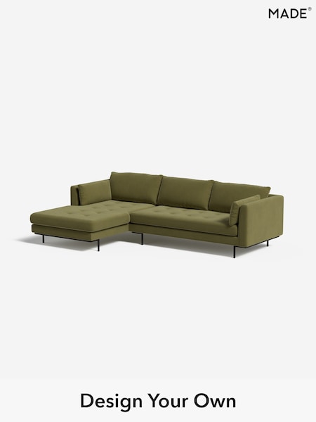 Matt Velvet Easy Clean/Fern Green Harlow By Made (W86568) | £1,750