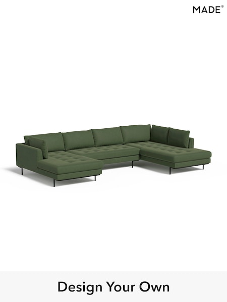 Matt Velvet Easy Clean/Grass Green Harlow By Made (W86569) | £2,499