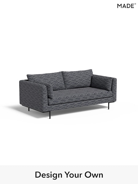 Textured Wave Boucle/Dark Ink Blue Harlow By Made (W86573) | £1,150