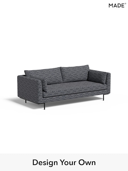 Textured Wave Boucle/Dark Ink Blue Harlow By Made (W86573) | £1,250