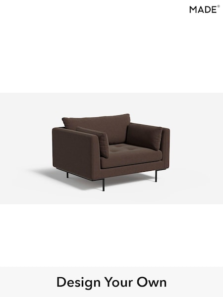 Soft Chenille Easy Clean/Mocha Natural Harlow By Made (W86574) | £825