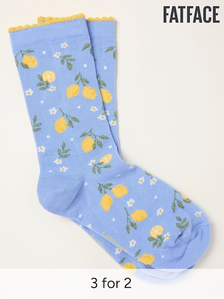 FatFace Blue Lemon Socks (W86590) | £7.50