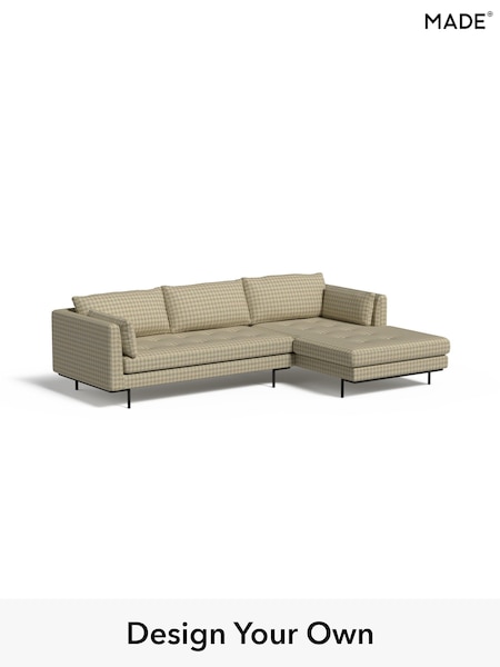 Declan Check/Natural and Black Harlow By Made (W86604) | £1,750