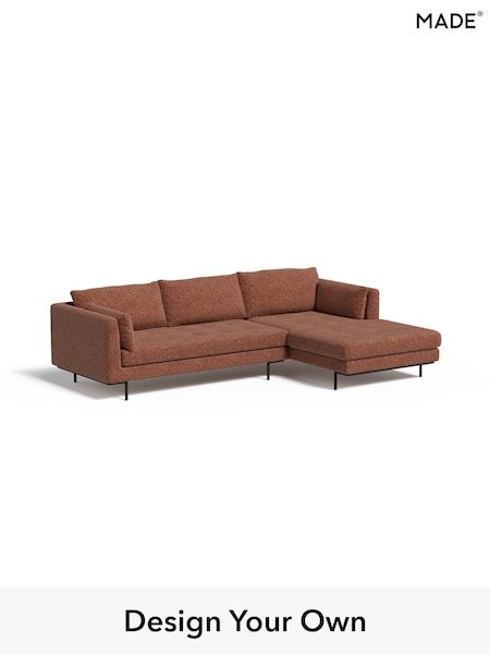 Tonal Boucle/Maroon Red and Light Caramel Harlow By Made (W86614) | £1,950