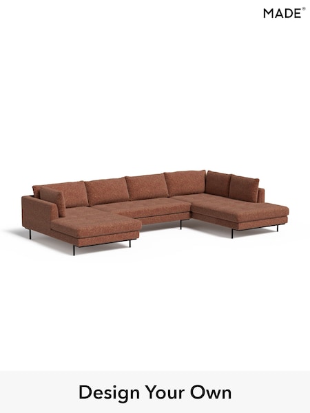 Tonal Boucle/Maroon Red and Light Caramel Harlow By Made (W86614) | £2,799