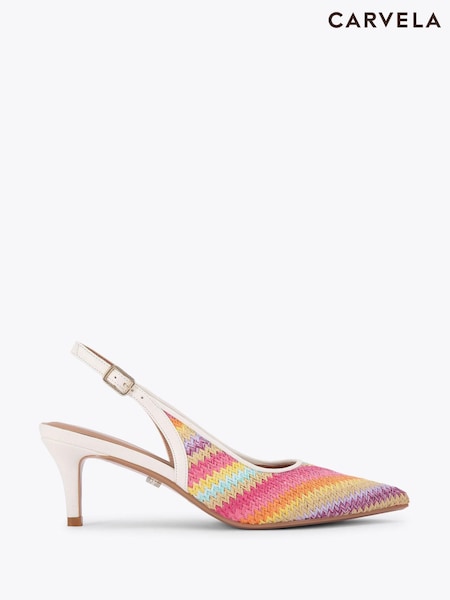 Carvela Pink Positano Stripe Shoes (W86746) | £139