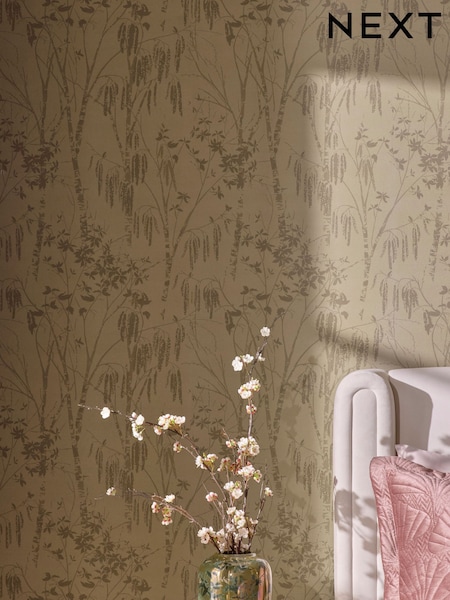 Yellow Time Travel Trees 10M Wallpaper (W86764) | £36