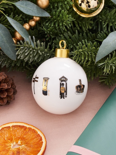 Victoria Eggs Gold and Black City of London Bauble (W87071) | £27