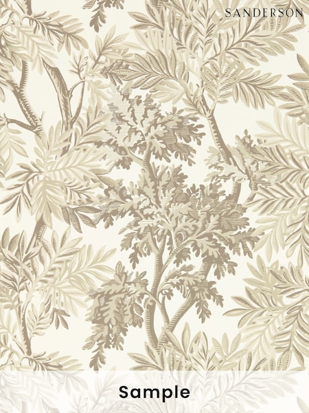 Sanderson Natural Tapestry Trees A4 Wallpaper Sample (W87211) | £1