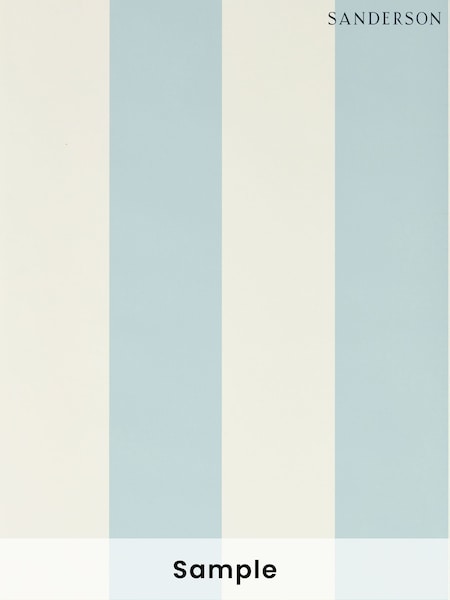 Sanderson Blue Sherwood Stripe A4 Wallpaper Sample (W87216) | £1