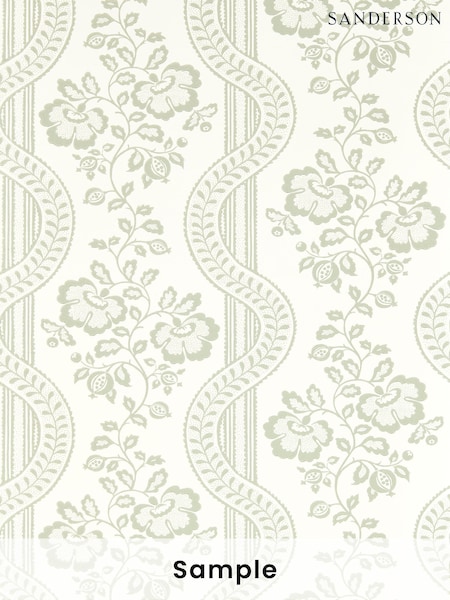 Sanderson Natural Aubrey A4 Wallpaper Sample (W87219) | £1