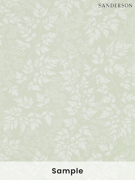Sanderson Green Spring Leaves A4 Wallpaper Sample (W87228) | £1