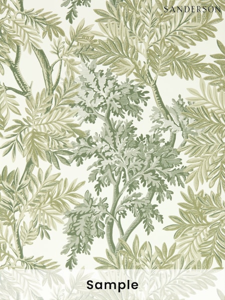 Sanderson Green Tapestry Trees A4 Wallpaper Sample (W87229) | £1