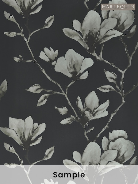 Harlequin Black Lotus Wide Width Purity Edit A4 Wallpaper Sample (W87237) | £1