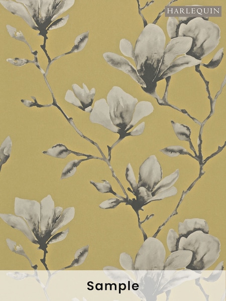 Harlequin Yellow Lotus Wide Width Purity Edit A4 Wallpaper Sample (W87246) | £1