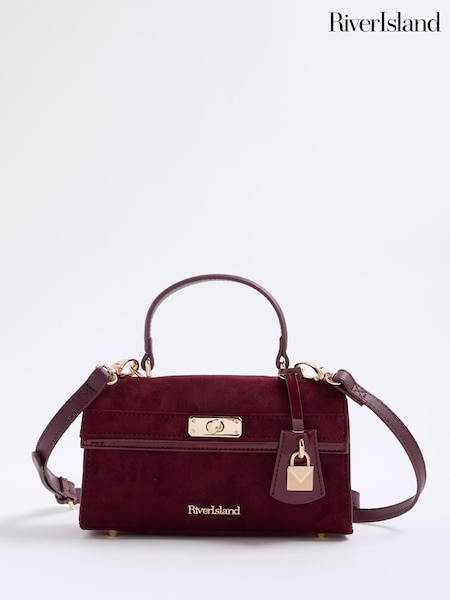 River Island Red Lock Front Tote Bag (W87799) | £36