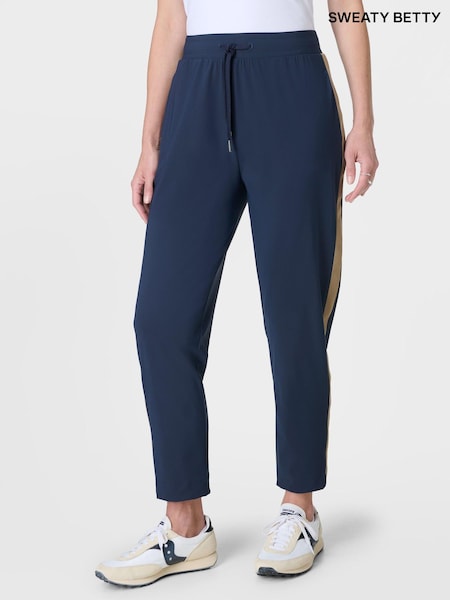 Sweaty Betty Blue 25 inch inside seam Explorer Side Stripe 25 Inch Trousers (W87954) | £98